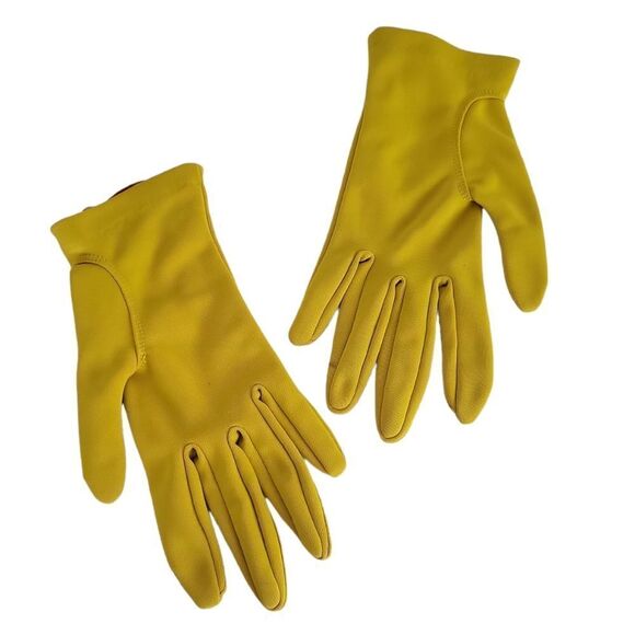 Glamour Glove Corp Mustard Yellow Ladies Church Gloves One Size - Picture 3 of 6